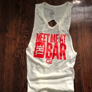 New Cyclebar Meet Me At the Bar Twist Back Top L